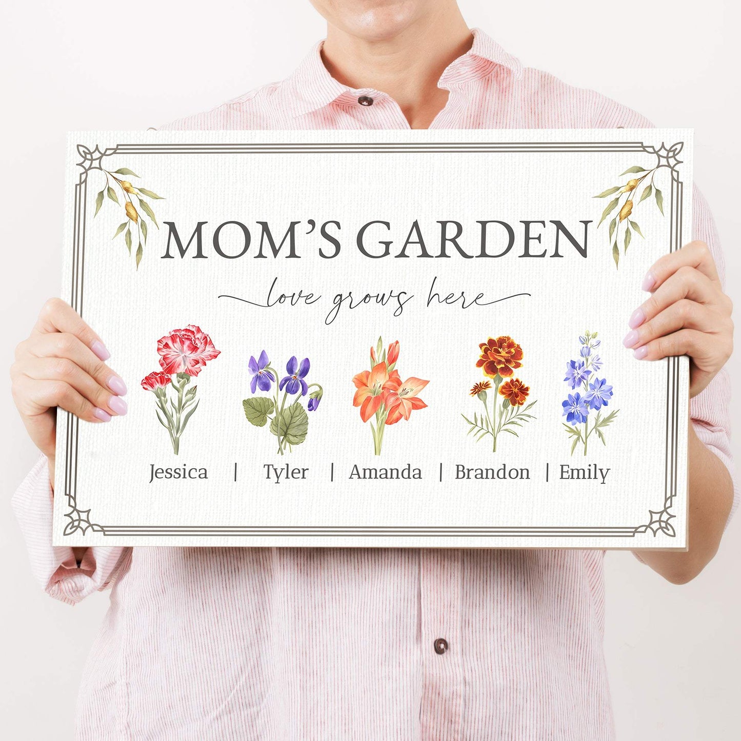 Mother's Day Sign Love Grows Here Mom's Garden - Tailored Canvases - Flyclothing LLC