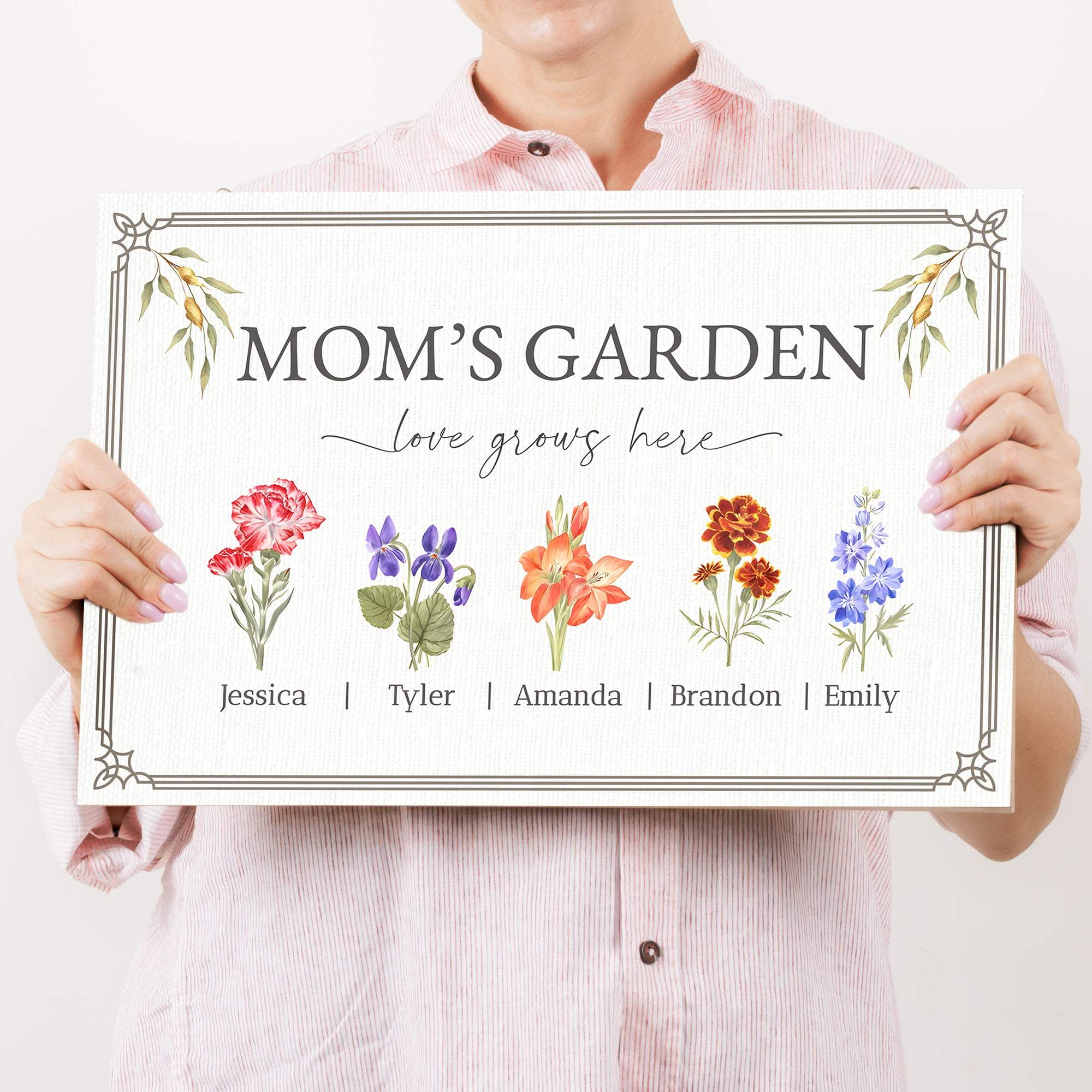 Mother's Day Sign Love Grows Here Mom's Garden - Tailored Canvases - Flyclothing LLC
