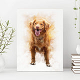 Pet Memorial Portrait Watercolor Sign - Tailored Canvases - Flyclothing LLC