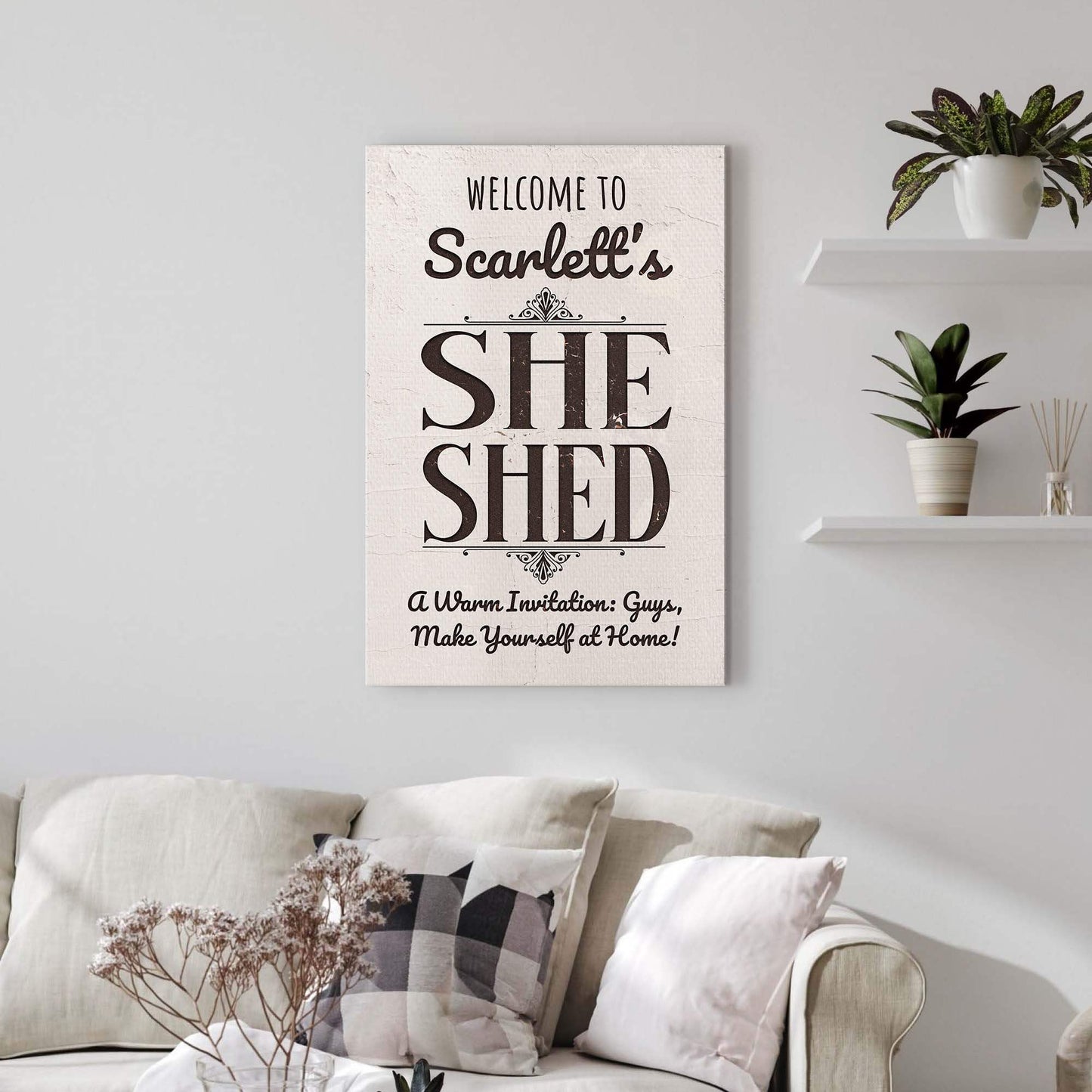 She Shed Sign - Tailored Canvases - Flyclothing LLC