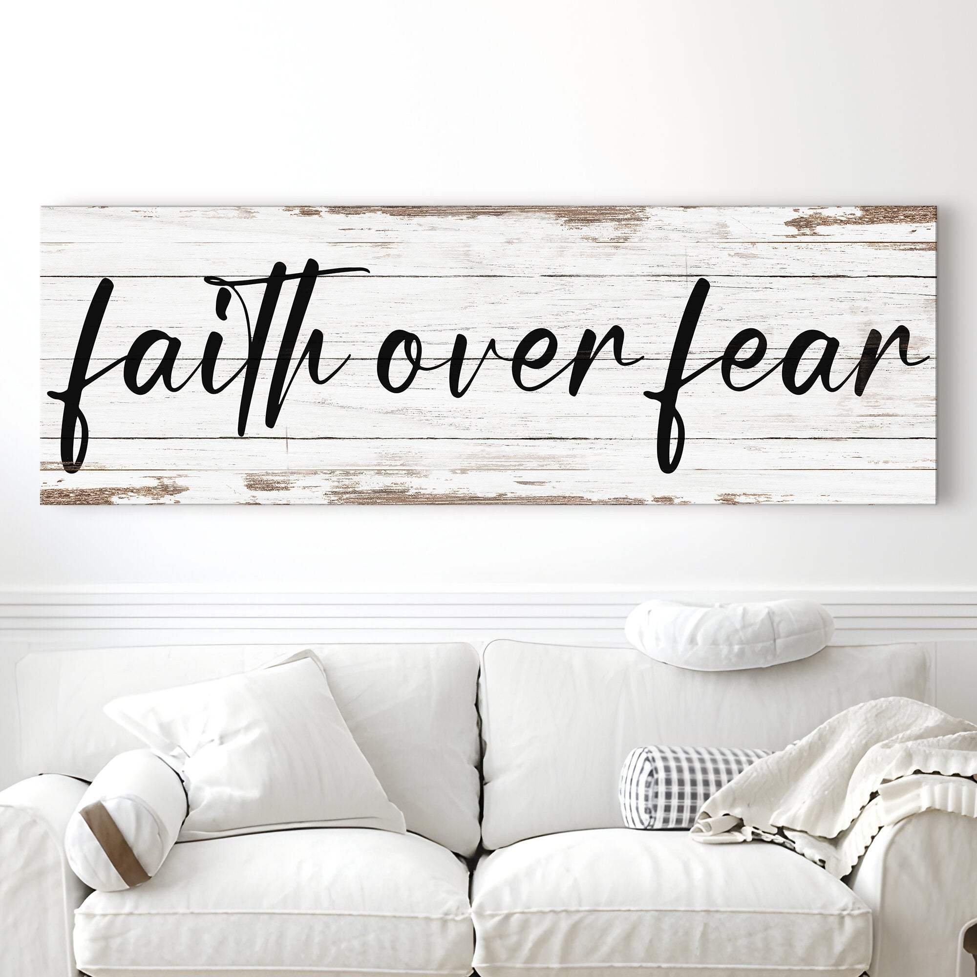 Faith Over Fear Faith Sign III - Tailored Canvases - Flyclothing LLC
