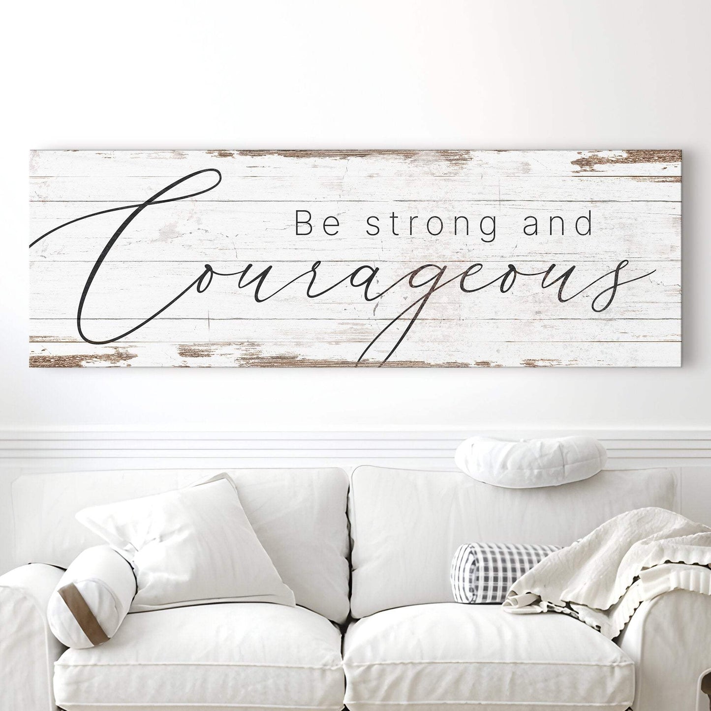 Be Strong And Courageous Faith Sign II - Tailored Canvases - Flyclothing LLC