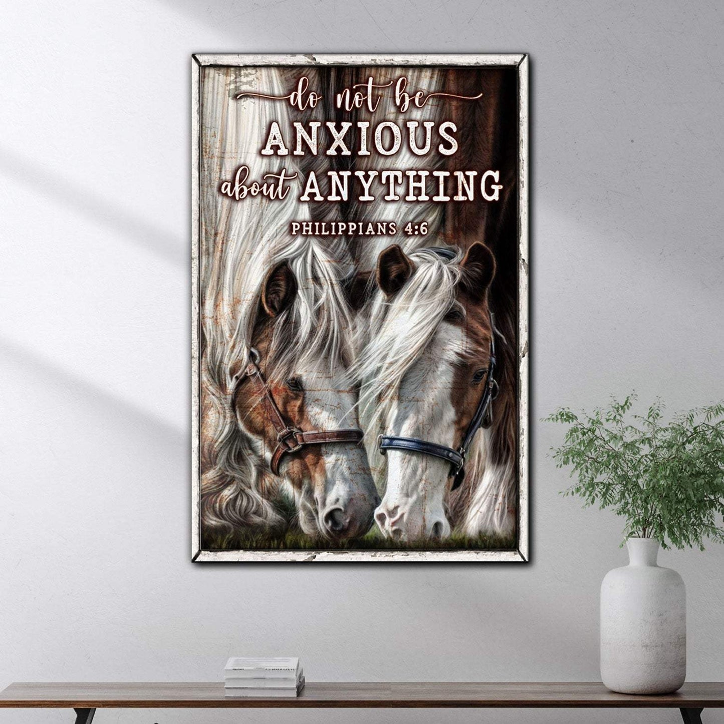 Do Not Be Anxious About Anything Faith Sign IV - Tailored Canvases - Flyclothing LLC