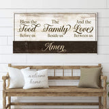 Bless The Food Before Us And The Love Between Us Sign V - Tailored Canvases - Flyclothing LLC