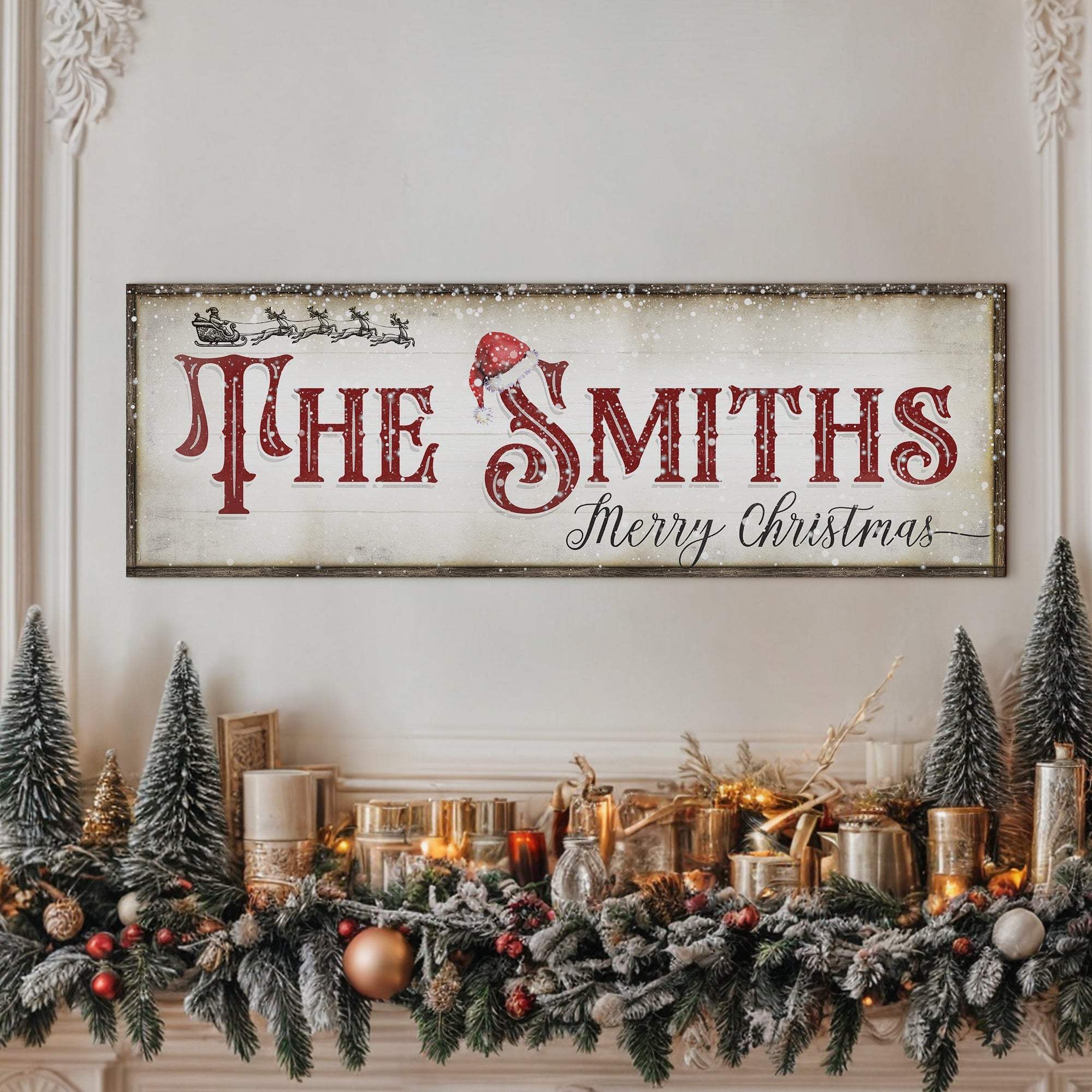 Christmas Family Name Sign IV - Tailored Canvases - Flyclothing LLC