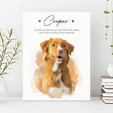 Pet Memorial Portrait Watercolor Sign If Love Alone - Tailored Canvases - Flyclothing LLC