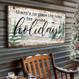 There's No Place Like Home For The Holidays Christmas Sign III - Tailored Canvases - Flyclothing LLC