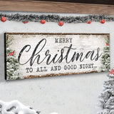 Merry Christmas To All And Goodnight Sign - Tailored Canvases - Flyclothing LLC