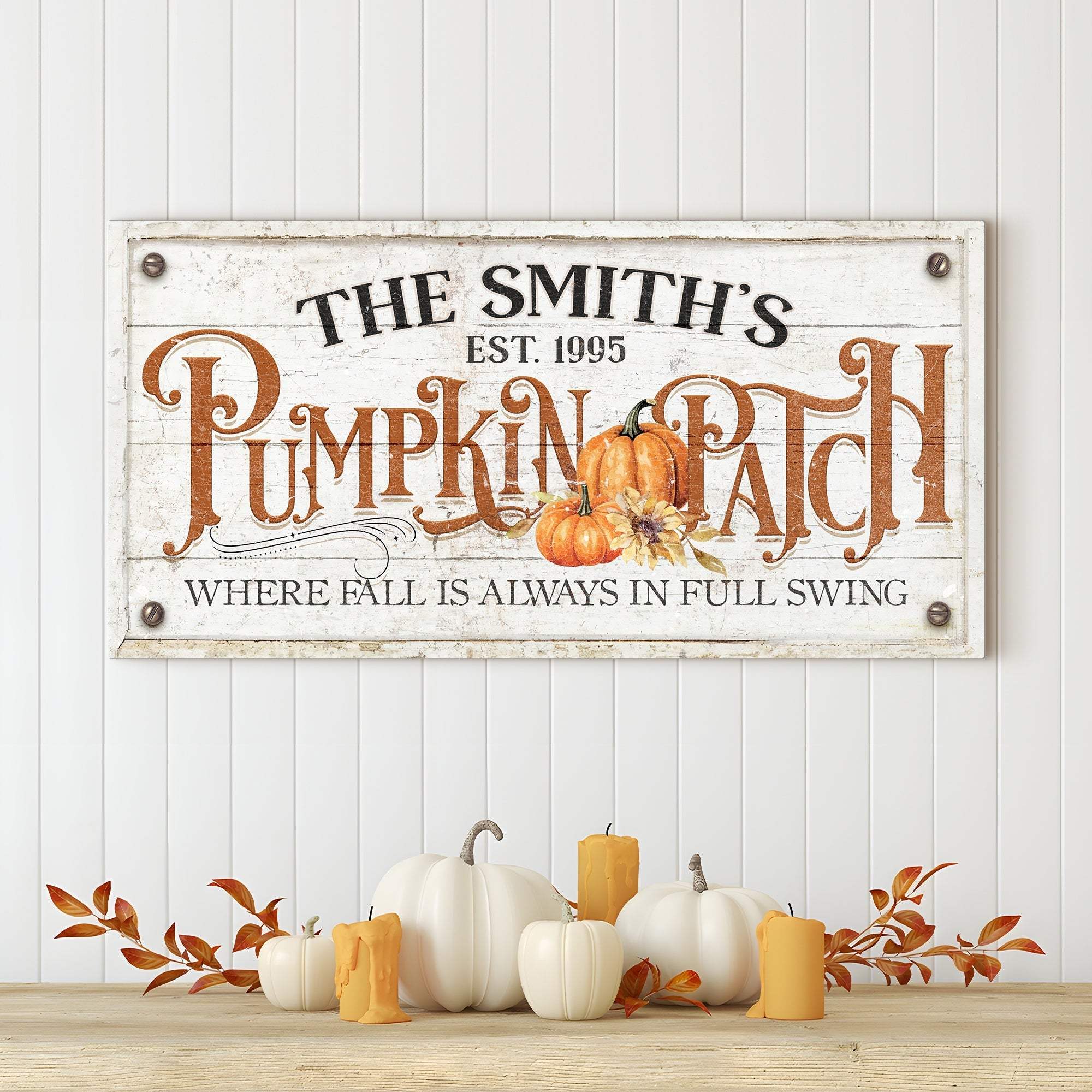 Where Fall Is Always In Full Swing Pumpkin Patch Sign - Tailored Canvases - Flyclothing LLC
