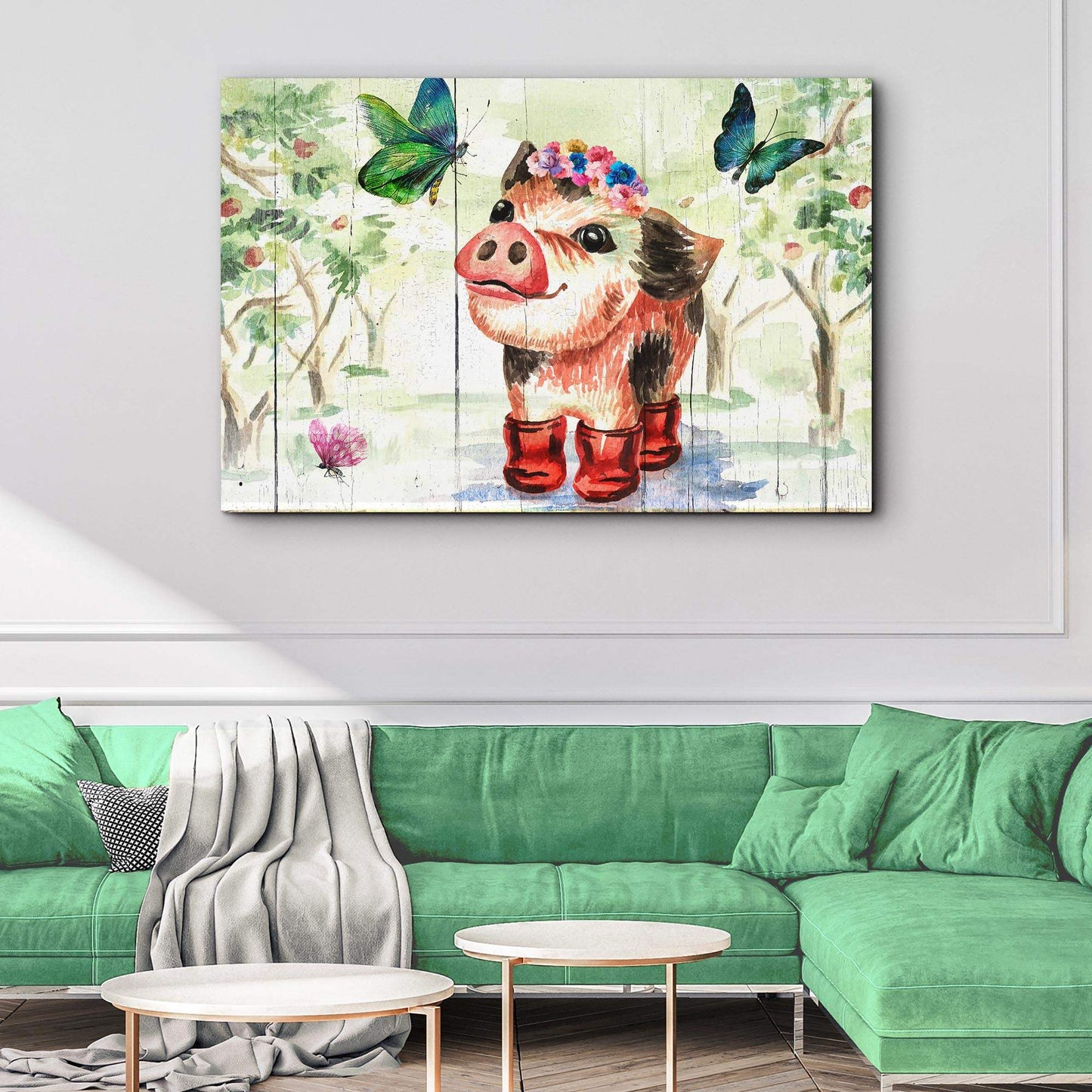 Cute Little Pig Canvas Wall Art - Tailored Canvases - Flyclothing LLC