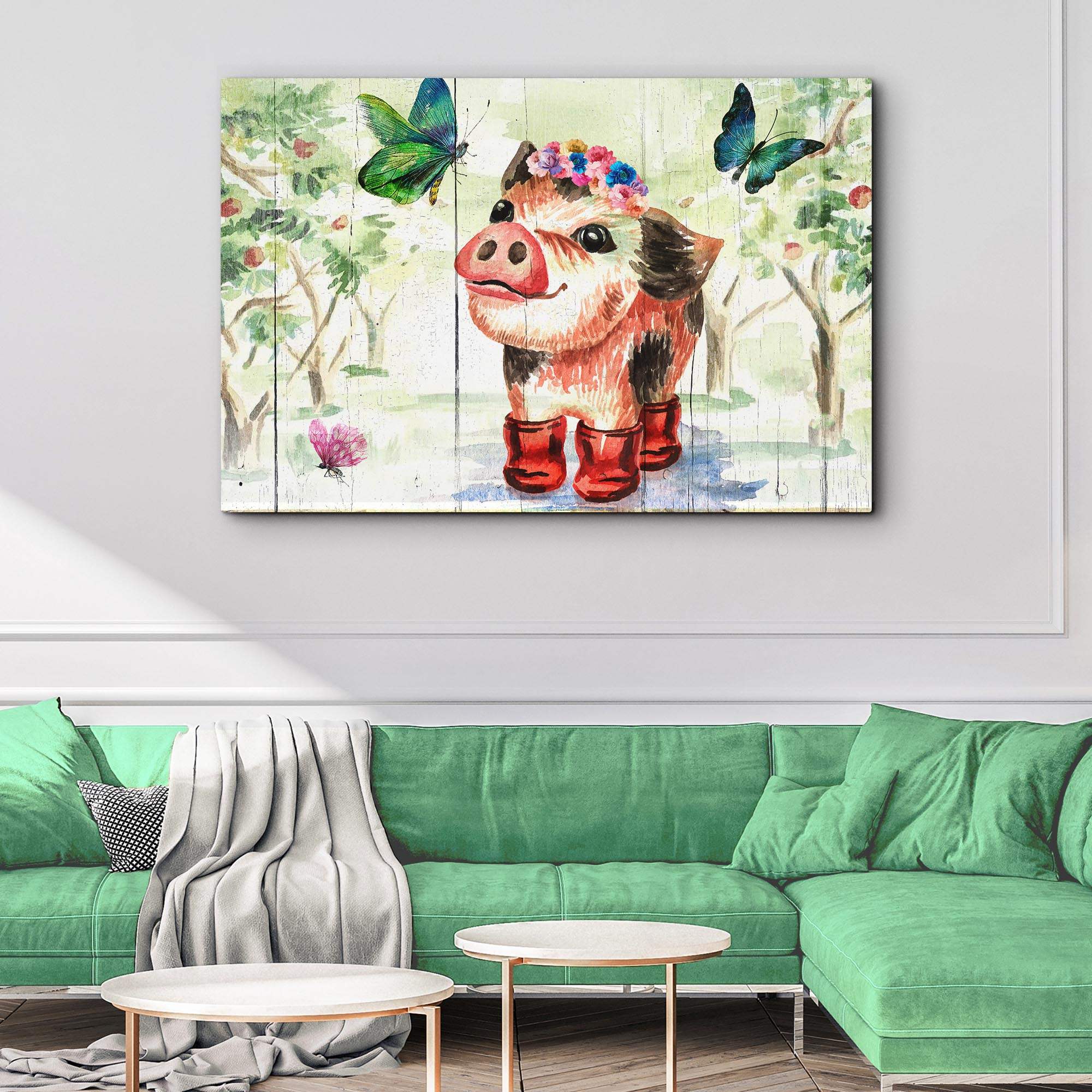 Cute Little Pig Canvas Wall Art - Tailored Canvases - Flyclothing LLC