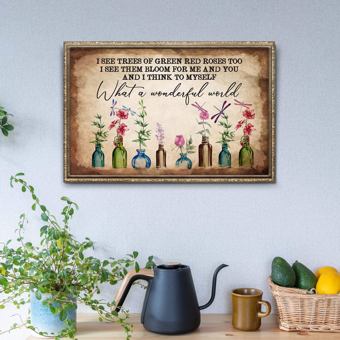 What A Wonderful World Sign X - Tailored Canvases - Flyclothing LLC