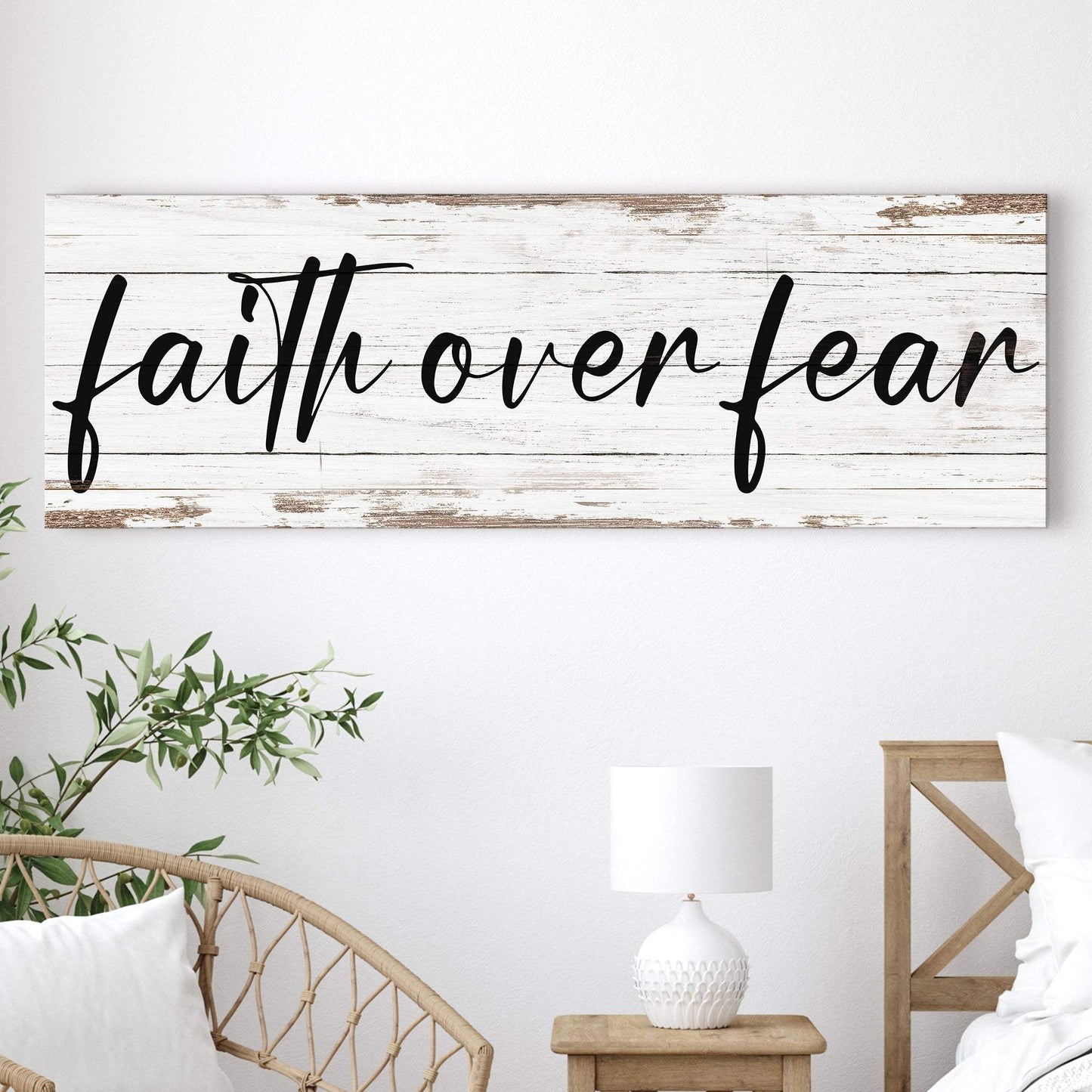 Faith Over Fear Faith Sign III - Tailored Canvases - Flyclothing LLC