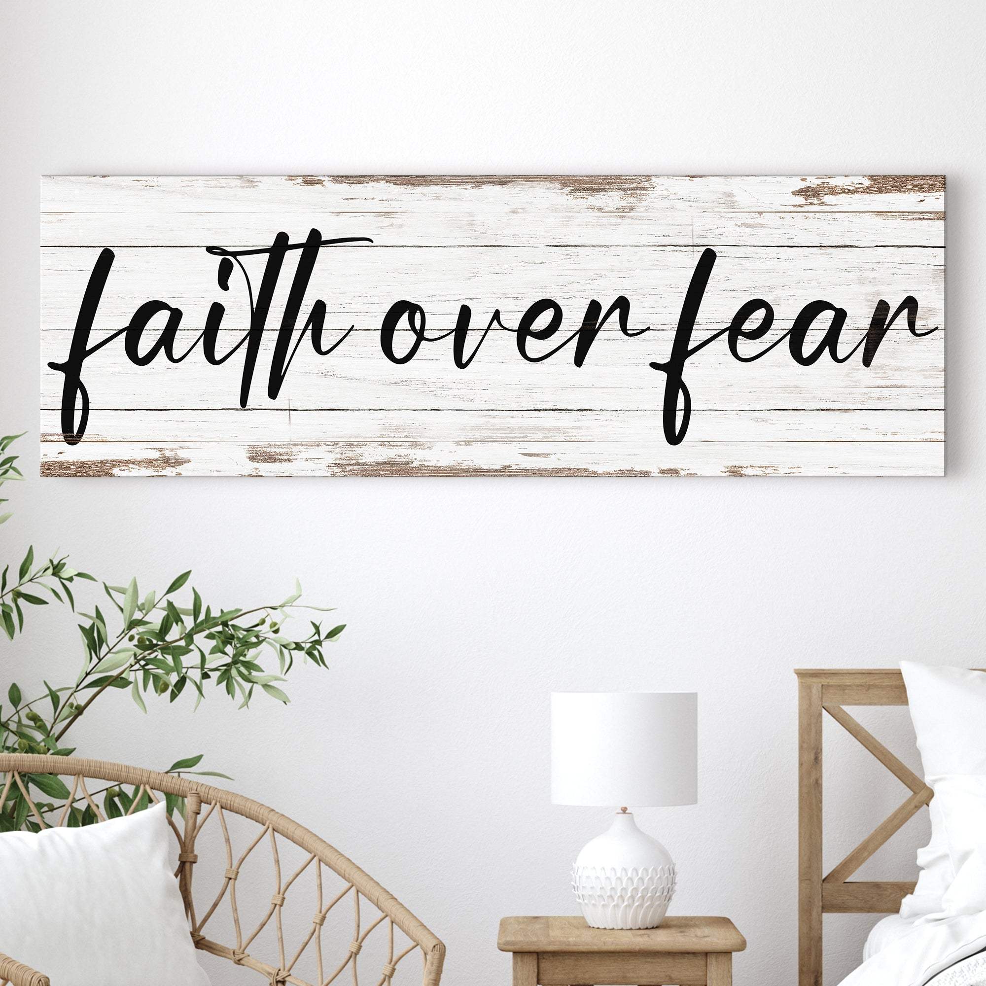 Faith Over Fear Faith Sign III - Tailored Canvases - Flyclothing LLC
