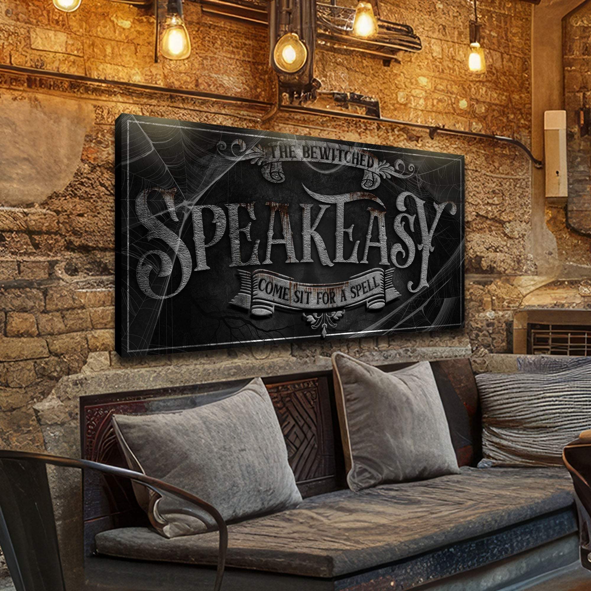 Wicked Witches' Graveyard Bar Halloween Sign III - Tailored Canvases - Flyclothing LLC