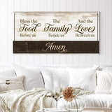 Bless The Food Before Us And The Love Between Us Sign V - Tailored Canvases - Flyclothing LLC