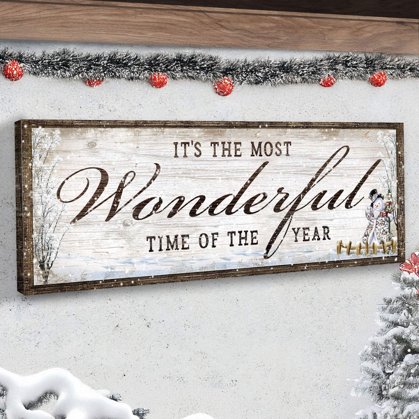 It's The Most Wonderful Time Of The Year Christmas Sign - Tailored Canvases - Flyclothing LLC