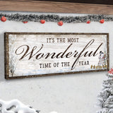 It's The Most Wonderful Time Of The Year Christmas Sign - Tailored Canvases - Flyclothing LLC