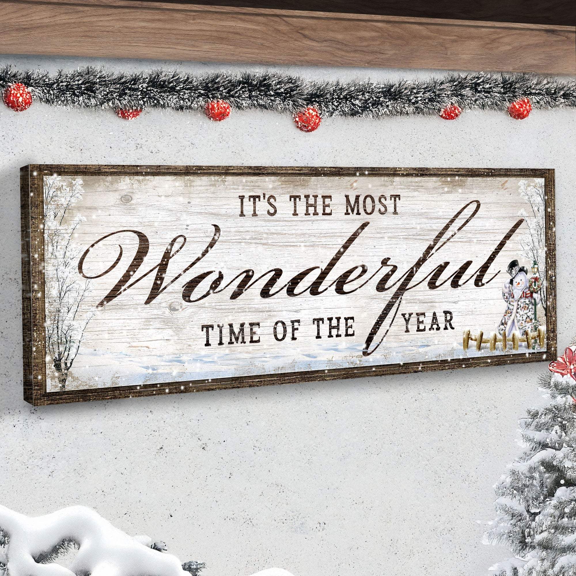 It's The Most Wonderful Time Of The Year Christmas Sign - Tailored Canvases - Flyclothing LLC