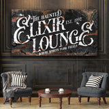 The Haunted Elixir Lounge Halloween Sign III - Tailored Canvases - Flyclothing LLC