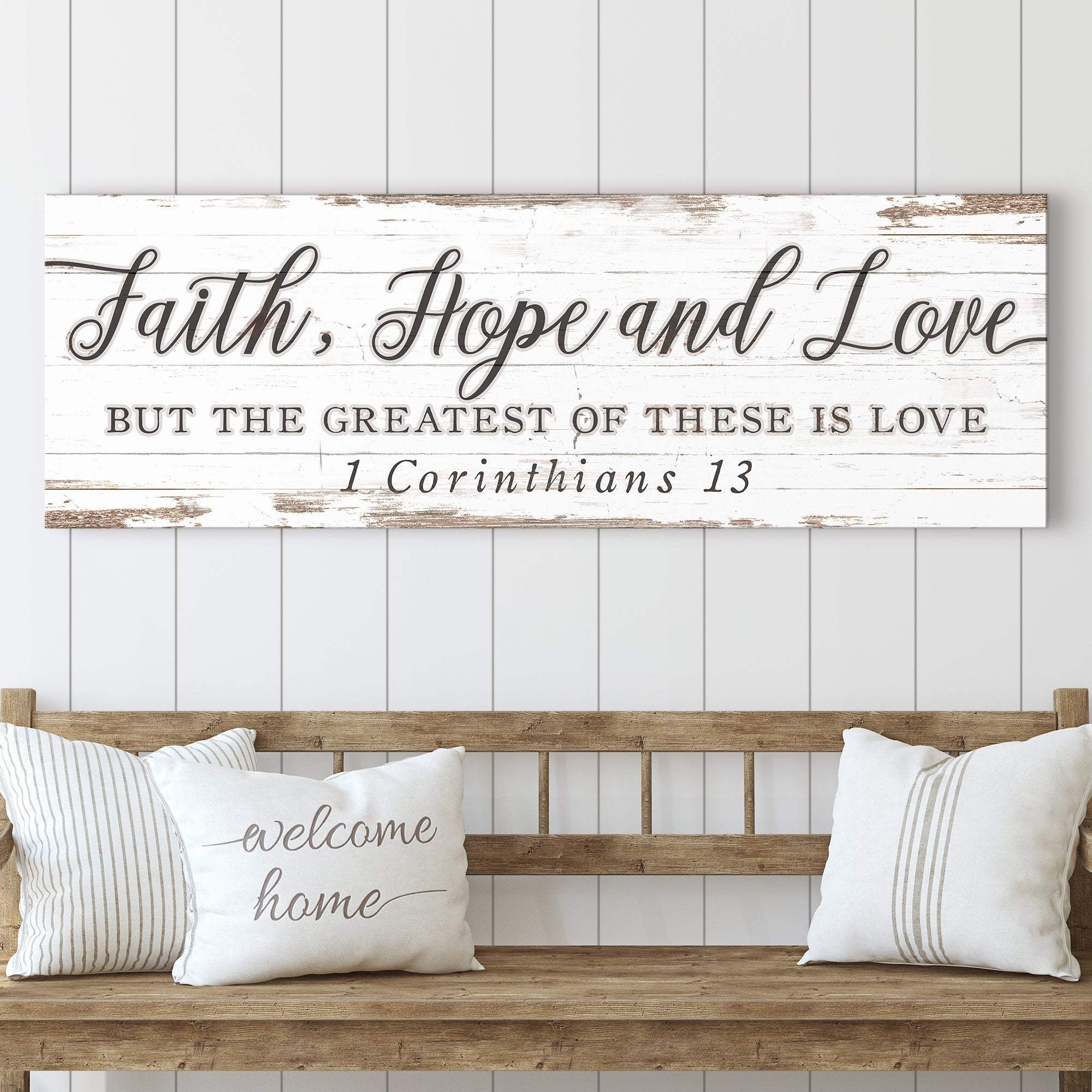 Faith Hope And Love 1 Corinthians 13 Faith Sign III - Tailored Canvases - Flyclothing LLC