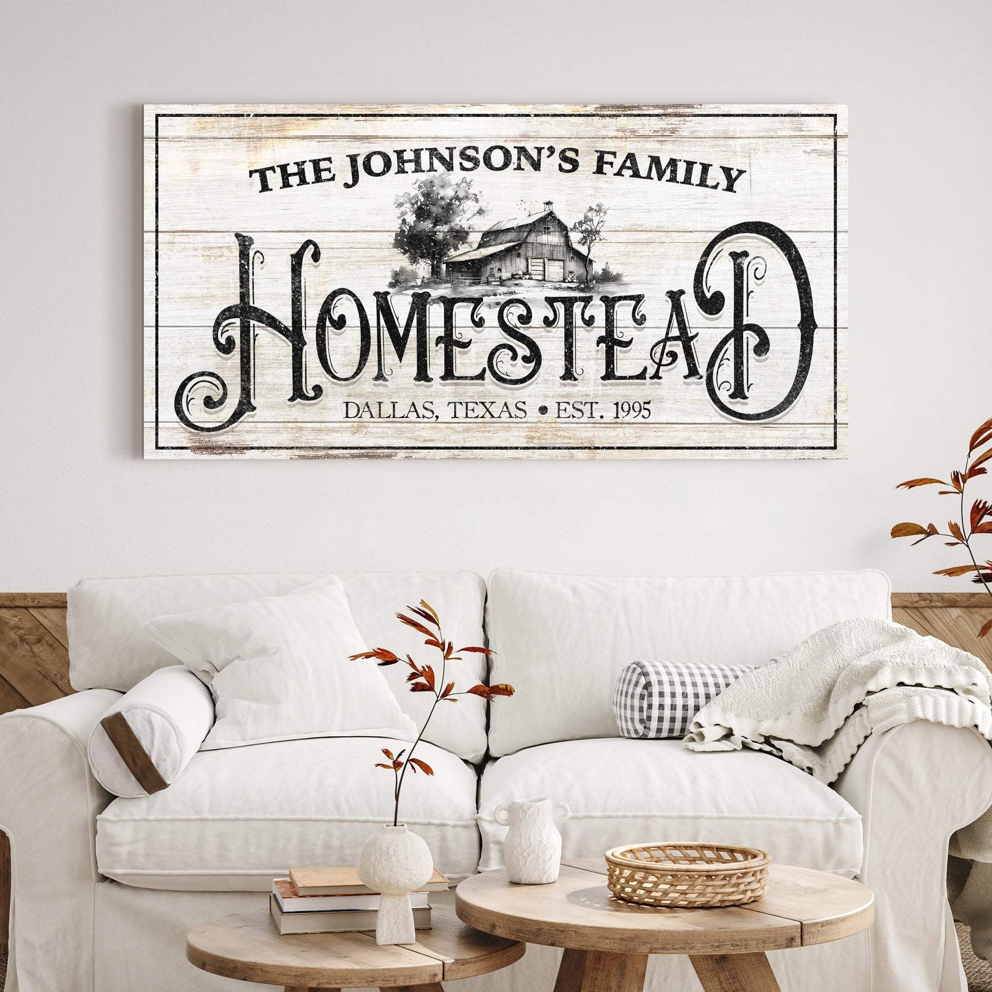 Vintage Farmhouse Homestead Sign - Tailored Canvases - Flyclothing LLC