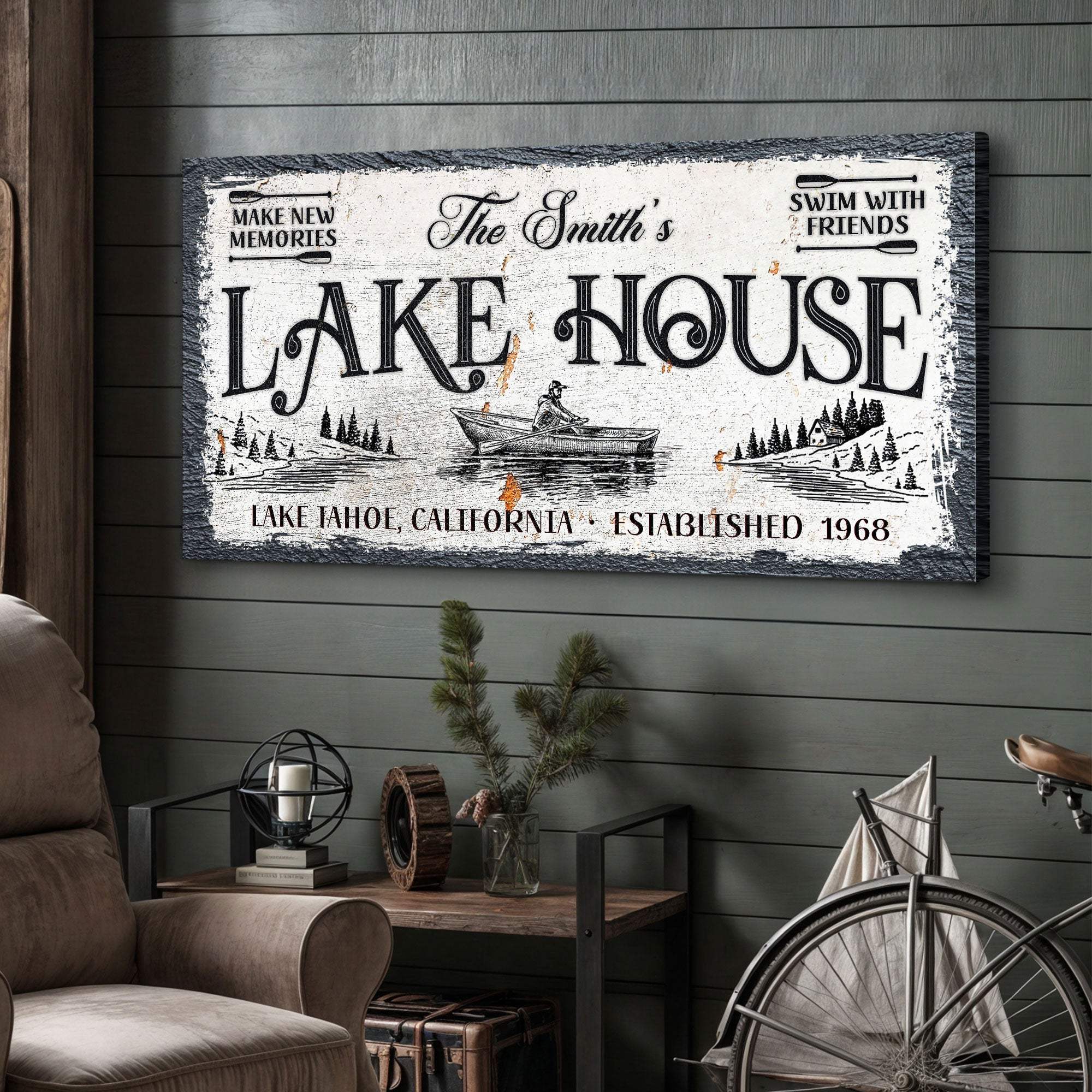 Lake House Sign IX - Tailored Canvases - Flyclothing LLC