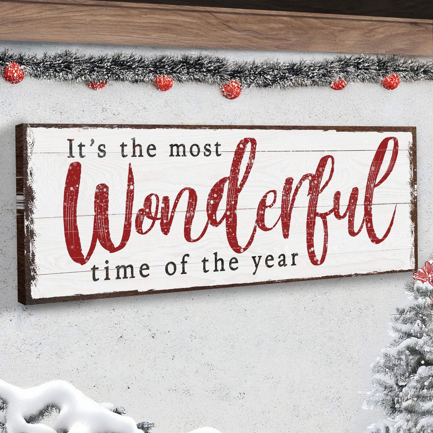 It's The Most Wonderful Time Of The Year Christmas Sign VI - Tailored Canvases - Flyclothing LLC