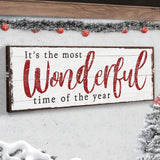 It's The Most Wonderful Time Of The Year Christmas Sign VI - Tailored Canvases - Flyclothing LLC