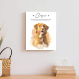Pet Memorial Portrait Watercolor Sign If Love Alone - Tailored Canvases - Flyclothing LLC