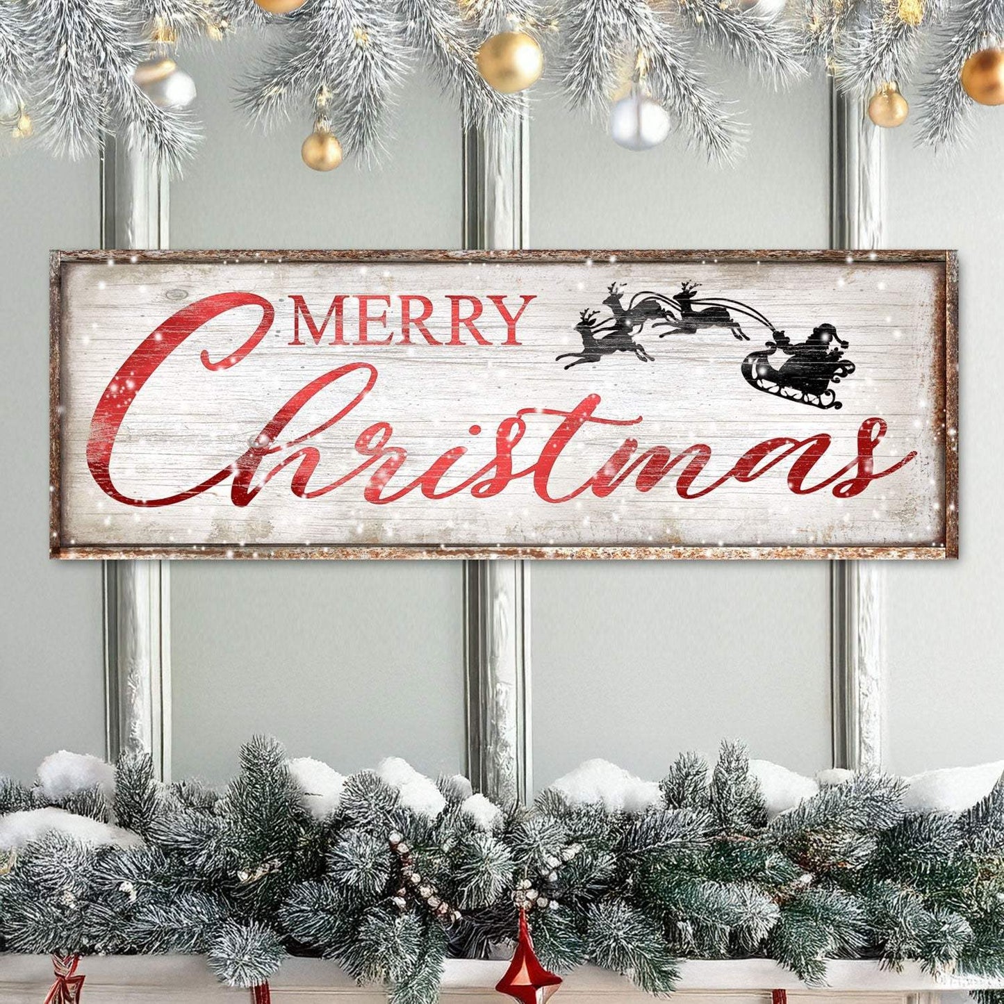 Vintage Merry Christmas Sign - Tailored Canvases - Flyclothing LLC