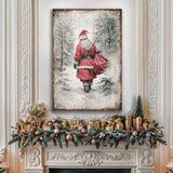 Vintage Christmas Santa Claus Wall Art V - Tailored Canvases - Flyclothing LLC