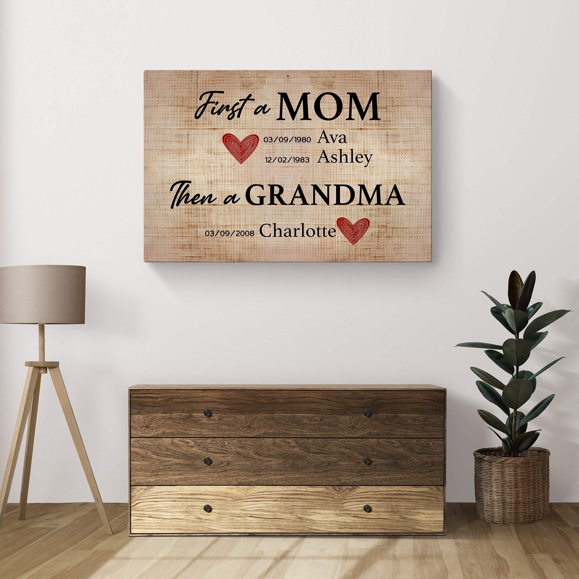 Mother's Day Sign First A Mom - Tailored Canvases - Flyclothing LLC