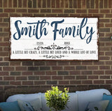 A Little Bit Of Crazy, Loud, And A Whole Lot Of Love Family Sign VI - Tailored Canvases - Flyclothing LLC