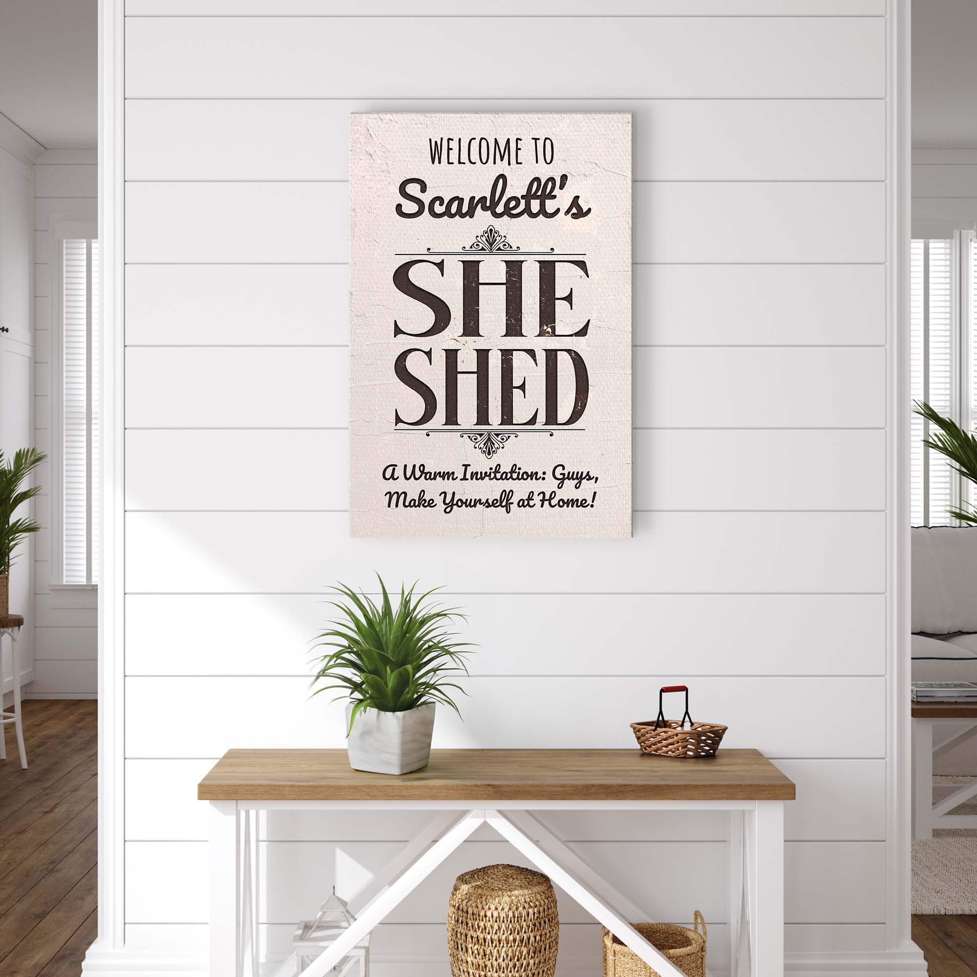 She Shed Sign - Tailored Canvases - Flyclothing LLC