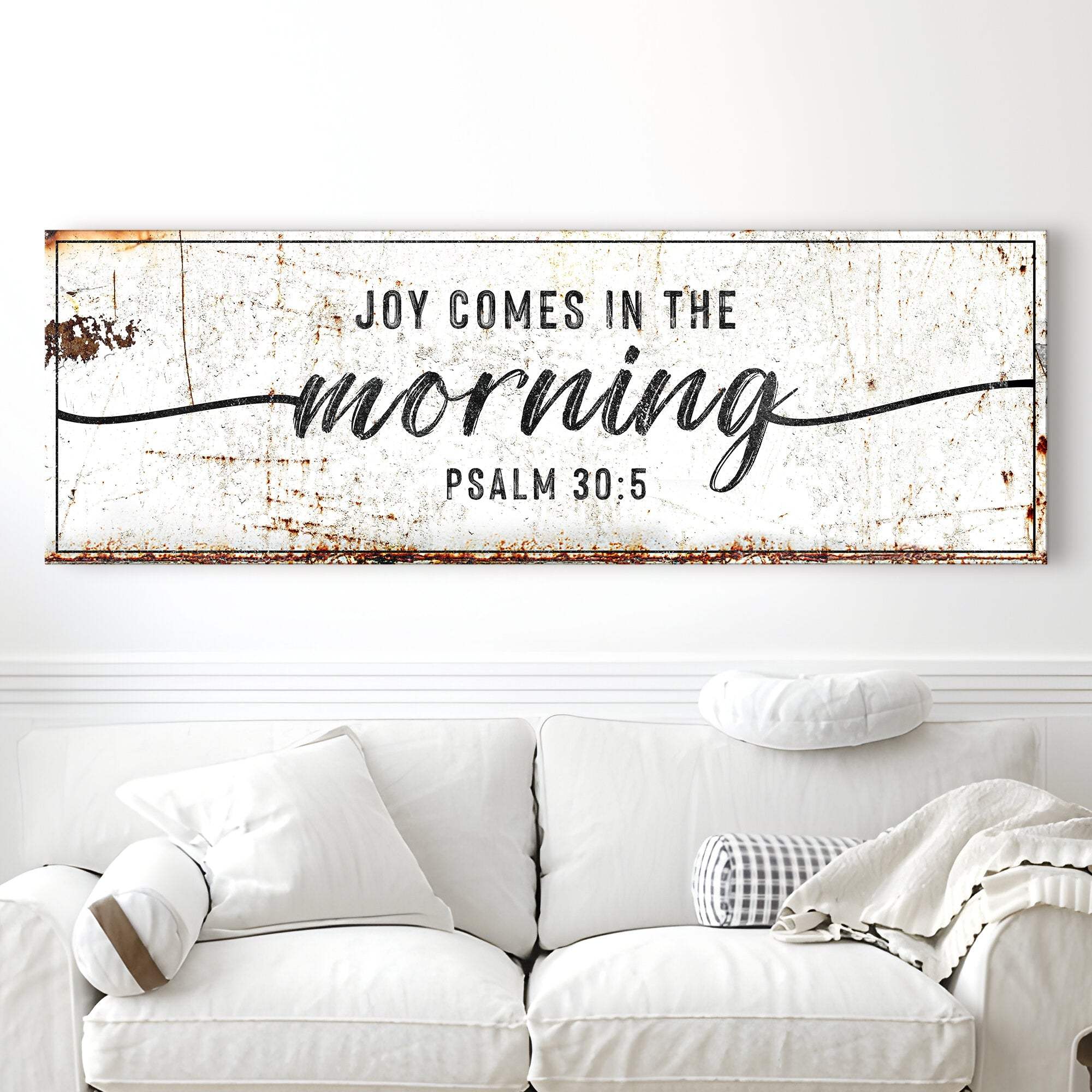 Joy Comes In The Morning Faith Sign - Tailored Canvases - Flyclothing LLC