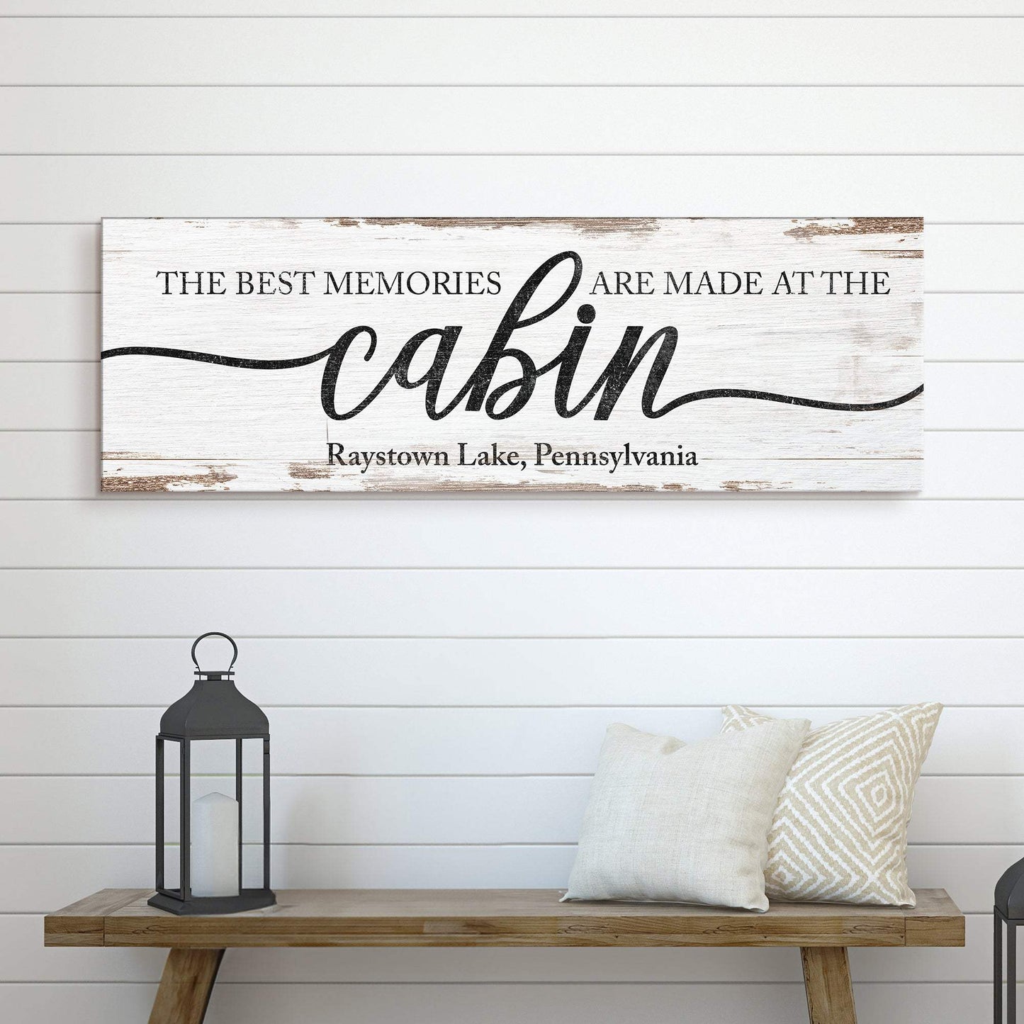 Best Memories Are Made At The Cabin Sign - Tailored Canvases - Flyclothing LLC