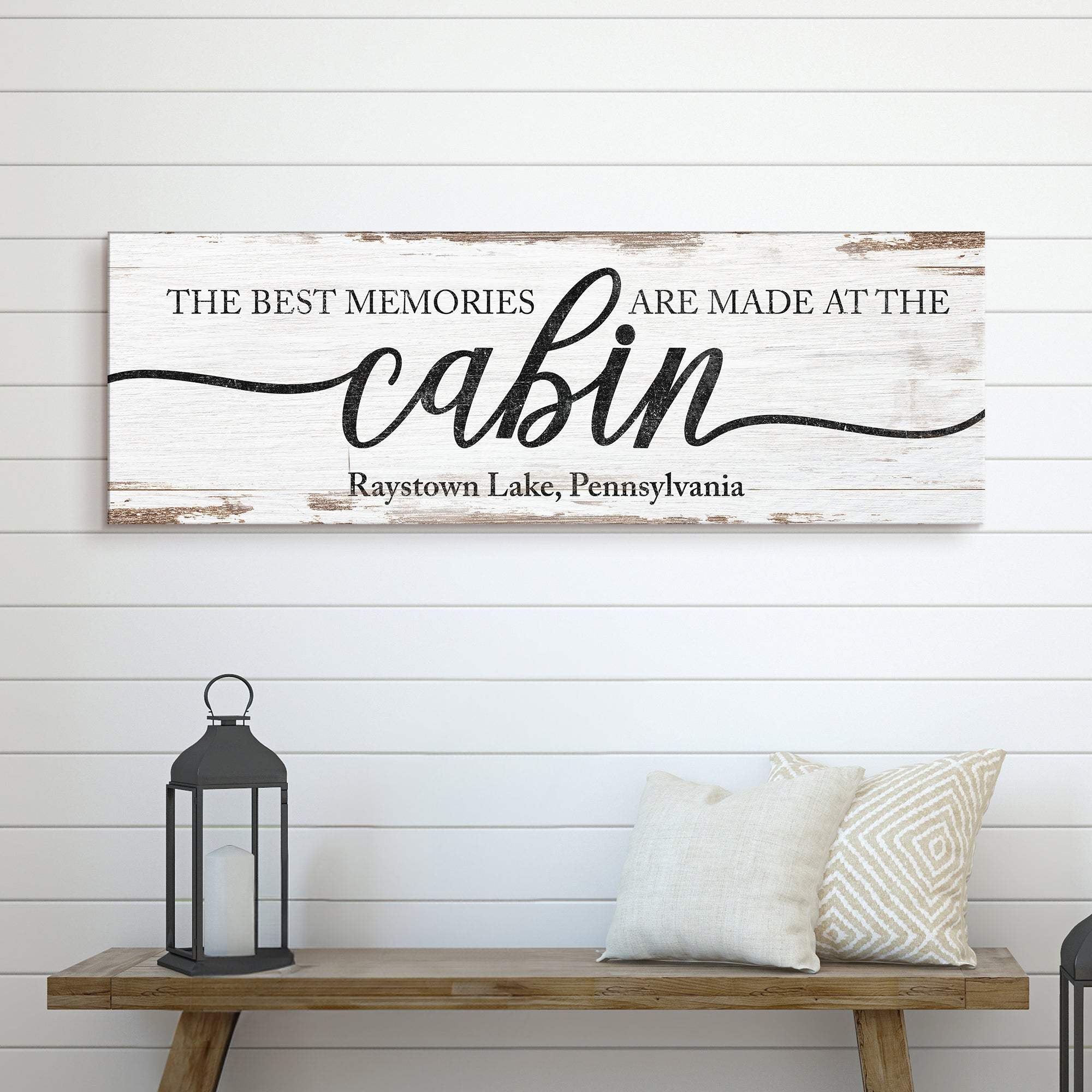 Best Memories Are Made At The Cabin Sign - Tailored Canvases - Flyclothing LLC