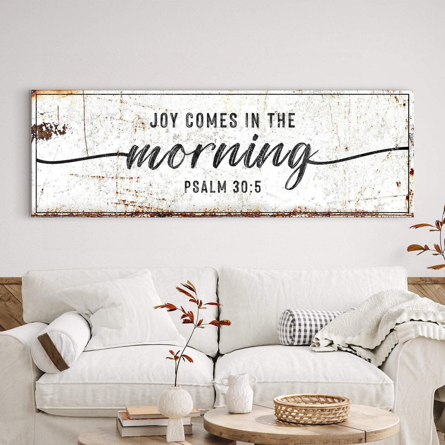 Joy Comes In The Morning Faith Sign - Tailored Canvases - Flyclothing LLC