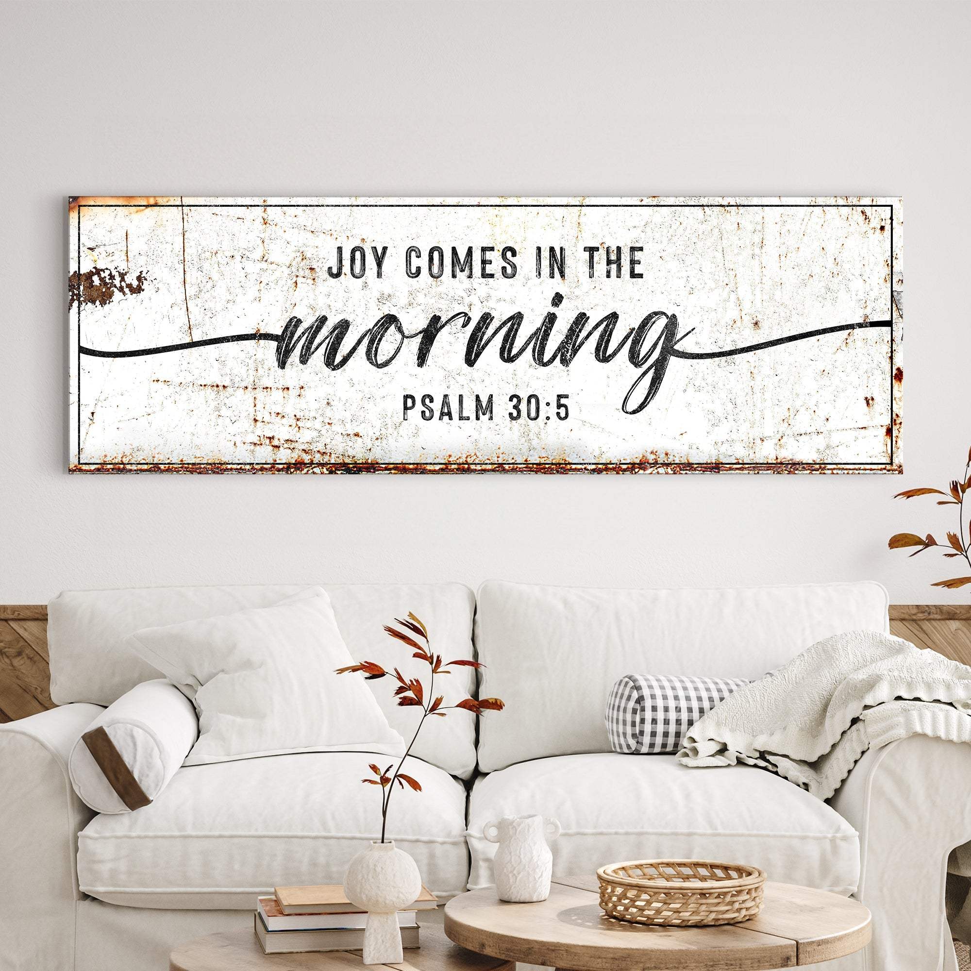 Joy Comes In The Morning Faith Sign - Tailored Canvases - Flyclothing LLC