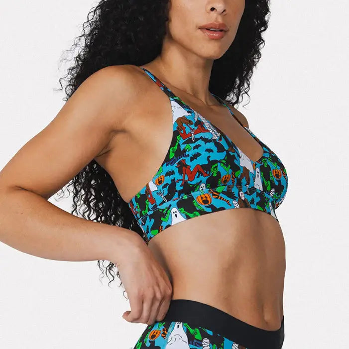 The Monster Smash | Halloween Characters Boob Hammock™ Plunge Bralette - Shinesty - Flyclothing LLC