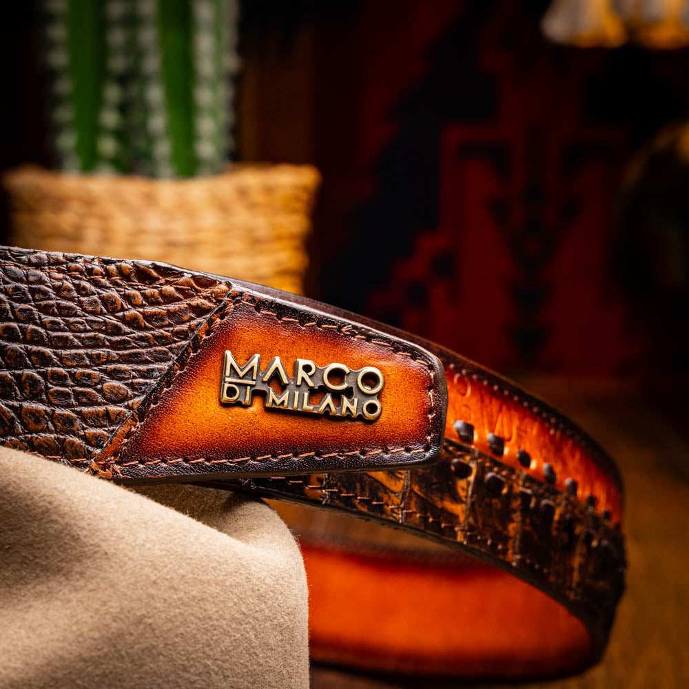 Montana Belt Aged Brown - Marco Di Milano - Flyclothing LLC