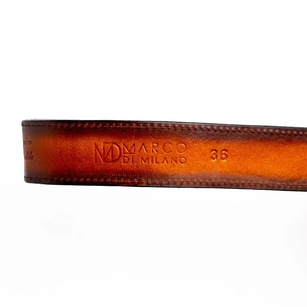 Montana Belt Aged Brown - Marco Di Milano - Flyclothing LLC