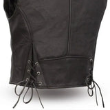 Montana Women's Motorcycle Leather Vest - First Manufacturing Company - Flyclothing LLC