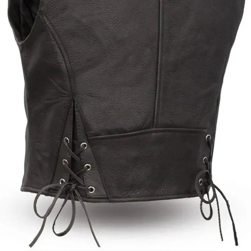 Montana Women's Motorcycle Leather Vest - First Manufacturing Company - Flyclothing LLC