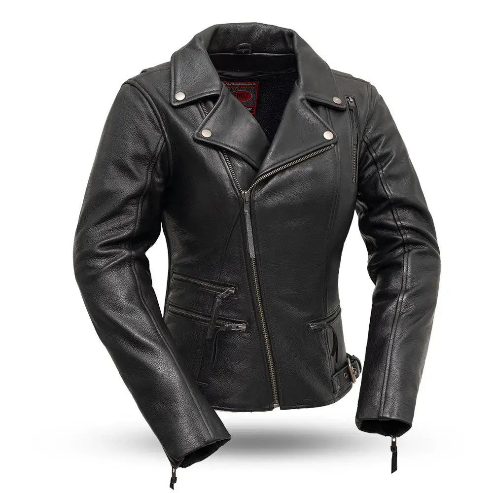 Monte Carlo - Women's Leather Motorcycle Jacket - First Manufacturing Company - Flyclothing LLC