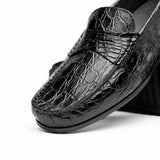 31-103-BKM MONZA Crocodile Driver, Black - Zelli Italia - Flyclothing LLC