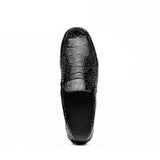 31-103-BKM MONZA Crocodile Driver, Black - Zelli Italia - Flyclothing LLC