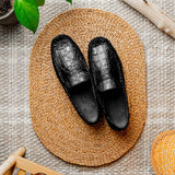 31-103-BKM MONZA Crocodile Driver, Black - Zelli Italia - Flyclothing LLC