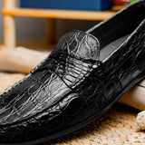 31-103-BKM MONZA Crocodile Driver, Black - Zelli Italia - Flyclothing LLC